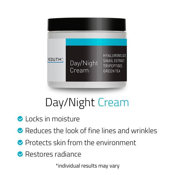 Day/Night Moisturizer with Snail Extract, Hyaluronic Acid, Green Tea, & Peptides